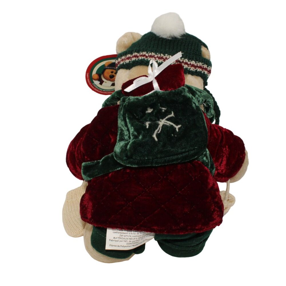 Vintage Starbucks Bearista Bear 2005 Cream Stuffed Animal Mittens Winter Toy NWT - Picture 2 of 7